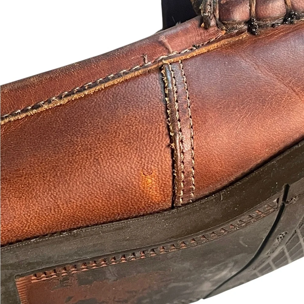 GH Bass Vintage Penny Loafers Brown Leather Made In USA Size 10